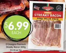 Spudshed D'orsogna premium streaky bacon offer