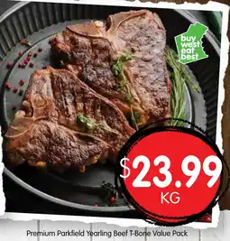 Spudshed Premium parkfield yearling beef t-bone value pack offer