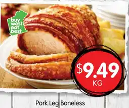 Spudshed Pork leg boneless offer