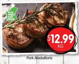 Spudshed Pork medallions offer