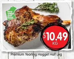 Spudshed Premium yearling hogget half leg offer