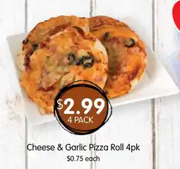 Spudshed Cheese & garlic pizza roll offer
