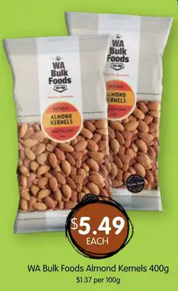 Spudshed Wa bulk foods almond kernels offer