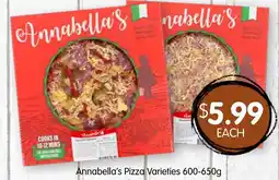 Spudshed Annabella's pizza varieties offer