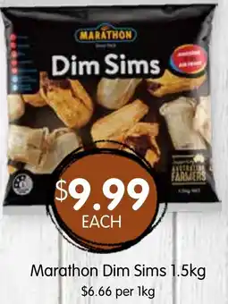 Spudshed Marathon dim sims offer