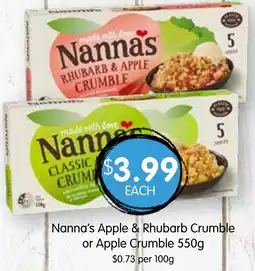 Spudshed Nanna's Apple & Rhubarb Crumble or Apple Crumble offer