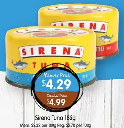 Spudshed Sirena Tuna offer