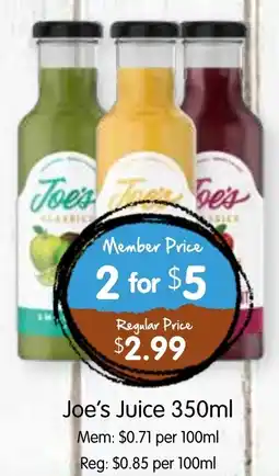 Spudshed Joe's Juice offer