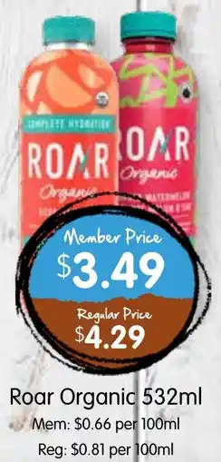 Spudshed Roar Organic offer