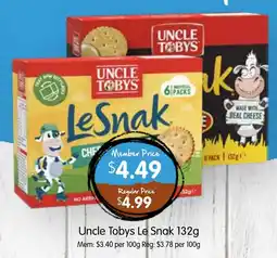 Spudshed Uncle tobys le snak offer