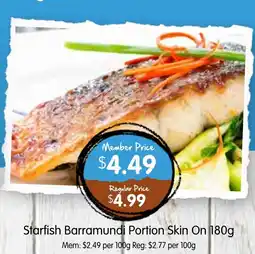 Spudshed Starfish barramundi portion skin on offer