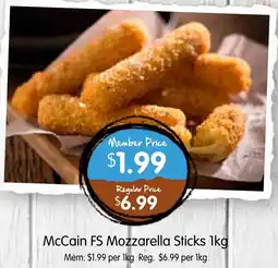 Spudshed McCain FS Mozzarella Sticks offer
