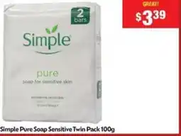 Chemist Warehouse Simple pure soap sensitive offer