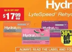 Chemist Warehouse Hydralyte electrolyte powder offer