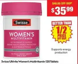 Chemist Warehouse Swisse ultivite women's multivitamin offer
