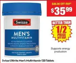 Chemist Warehouse Swisse ultivite men's multivitamin offer