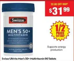 Chemist Warehouse Swisse ultivite men's 50+ multivitamin offer