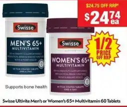 Chemist Warehouse Swisse ultivite men's or women's 65+ multivitamin offer