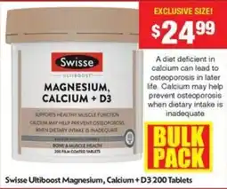 Chemist Warehouse Swisse Ultiboost Magnesium, Calcium+D3 offer
