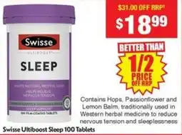 Chemist Warehouse Swisse Ultiboost Odourless High Strength Wild Fish Oil offer