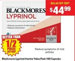 Chemist Warehouse Blackmores Lyprinol Marine Value Pack offer