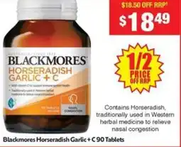 Chemist Warehouse Blackmores horseradish garlic+c offer