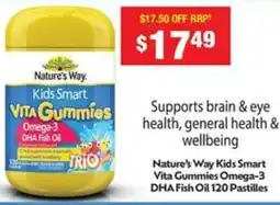 Chemist Warehouse Nature's way kids smart vita gummies omega-3 dha fish oil offer