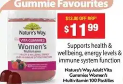 Chemist Warehouse Nature's way adult vita gummies women's multivitamin offer