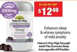 Chemist Warehouse Nature's way high strength adult vita gummies sleep ashwagandha offer