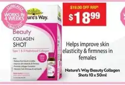 Chemist Warehouse Nature's way beauty collagen shots offer