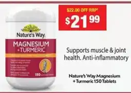 Chemist Warehouse Nature's way magnesium turmeric offer
