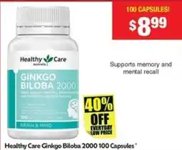 Chemist Warehouse Healthy Care Ginkgo Biloba offer