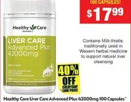 Chemist Warehouse Healthy Care Liver Care Advanced Plus offer