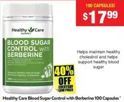 Chemist Warehouse Healthy Care Blood Sugar Control with Berberine offer