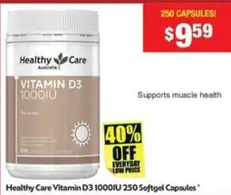 Chemist Warehouse Healthy Care Vitamin D3 1000IU offer