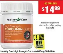 Chemist Warehouse Healthy Care High Strength Curcumin offer