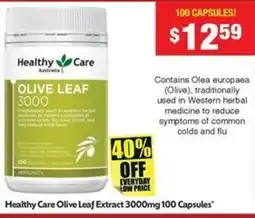 Chemist Warehouse Healthy Care Olive Leaf Extract offer