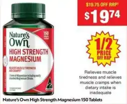 Chemist Warehouse Nature's Own High Strength Magnesium offer