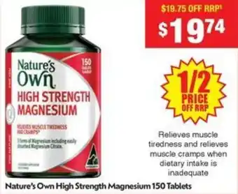 Chemist Warehouse Nature's Own High Strength Magnesium offer
