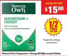 Chemist Warehouse Nature's Own Magnesium + Energy offer