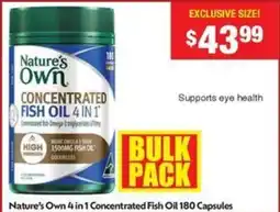 Chemist Warehouse Nature's Own 4 in 1 Concentrated Fish Oil offer