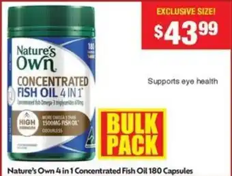 Chemist Warehouse Nature's Own 4 in 1 Concentrated Fish Oil offer