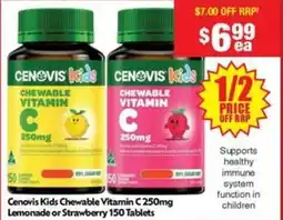 Chemist Warehouse Cenovis Kids Chewable Vitamin C Lemonade or Strawberry offer