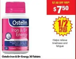 Chemist Warehouse Ostelin Iron & B+ Energy offer