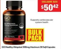 Chemist Warehouse GO Healthy Ubiquinol 300mg Maximum offer
