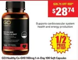 Chemist Warehouse GO Healthy Co-Q10 160mg 1-A-Day offer