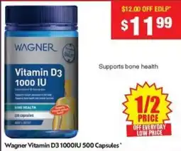 Chemist Warehouse Wagner Vitamin D3 1000IU offer