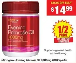 Chemist Warehouse Microgenics Evening Primrose Oil offer