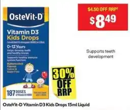 Chemist Warehouse Ostevit-d vitamin d3 kids drops offer