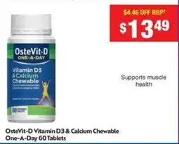 Chemist Warehouse OsteVit-D Vitamin D3 & Calcium Chewable One-A-Day offer